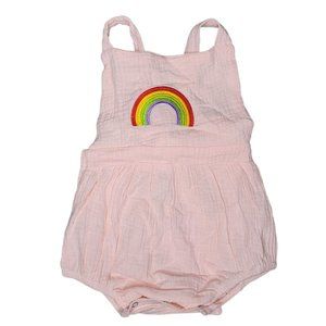 shishifang NWT rainbow baby bubble romper pink tie back infant toddler 100 3t